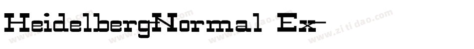 Heidelberg-Normal Ex字体转换